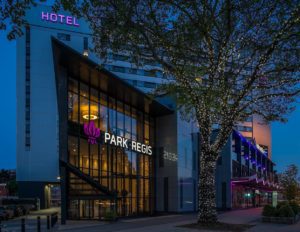 park regis birmingham extenal night