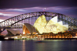 Opera House Projection vivid festival 2008   Hamilton Lund Tourism NSW